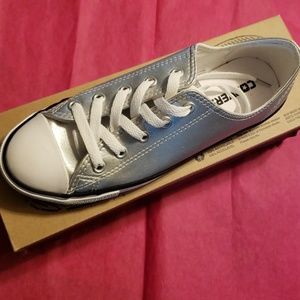 Dainty Silver Metallic Converse